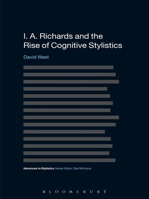 cover image of I. A. Richards and the Rise of Cognitive Stylistics